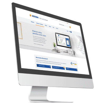 The translated text in Swedish is: "Etikettprogram Design Etiketter.