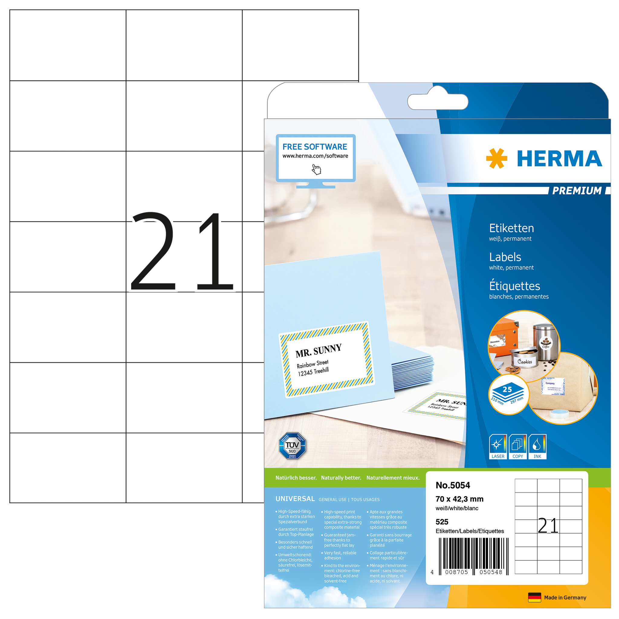 HERMA PREMIUM A4 Etiketter