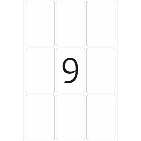 Eine große, schwarze Zahl "9" auf einem weißen Hintergrund, umgeben von leeren Kästchen.