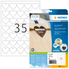 HERMA PREMIUM A4 hjärtformade etiketter