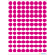 Ein Blatt mit vielen gleichmäßig angeordneten, leuchtend pinken Punkten auf weißem Hintergrund.