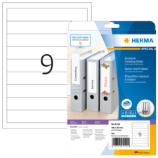 HERMA SPECIAL A4 Pärmryggsetiketter