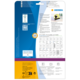 Rückseite einer Verpackung für CD-Etiketten von HERMA mit Anleitungen, QR-Code und Informationen zur kostenlosen Software.