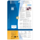 Rückseite einer Verpackung mit Informationen zu HERMA, Sicherheitsanweisungen und einem QR-Code. Enthält Hinweise zur kostenlosen Software.