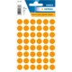 Packung mit 240 orangefarbenen runden Etiketten, Durchmesser 13 mm, für verschiedene Beschriftungszwecke.