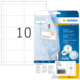 Namensschild-Einleger von Herma, mit Platz für einen Namen und Titel, verpackt in einer transparenten Hülle. Enthält 10 Einleger.