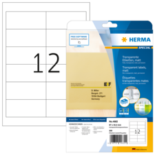 HERMA SPECIAL A4 Folieetiketter transparenta matta