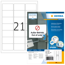 HERMA SPECIAL A4 Etiketter avtagbara