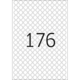 Eine große Zahl "176" in schwarzer Schrift auf einem weißen Hintergrund mit vielen kleinen, leeren Kreisen.