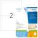 A5 Adressetiketten von HERMA, inklusive Softwarehinweis und Produktdetails, auf einer Verpackung abgebildet.