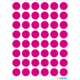 Ein Blatt mit 48 gleichmäßig angeordneten, großen, pinken Punkten auf weißem Hintergrund.