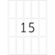 Eine große Zahl "15" auf einem weißen Hintergrund mit leeren Kästchen darunter.