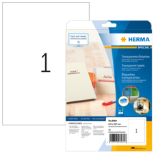 HERMA SPECIAL A4 Folieetiketter transparenta klara (Inkjet)