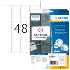 HERMA SPECIAL A4 Etiketter avtagbara