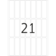 Eine große Zahl "21" auf einem weißen Hintergrund mit leeren Feldern darunter.