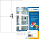 Wetterfeste Etikettenpackung mit 10 Etiketten, Größe 105 x 148 mm, inklusive Softwarehinweis und Artikelnummer 10773.