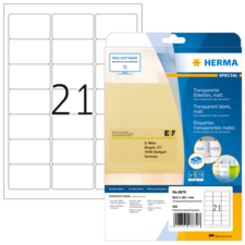 HERMA SPECIAL A4 Folieetiketter transparenta matta