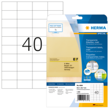 HERMA SPECIAL A4 Folieetiketter transparenta matta