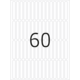Zahl "60" in großer, fetter Schrift auf einem weißen Hintergrund mit vertikalen Linien.