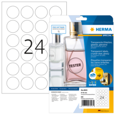HERMA SPECIAL A4 Folieetiketter transparenta glasklara