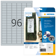 HERMA SPECIAL A4 Folieetiketter silver