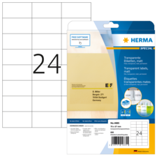 HERMA SPECIAL A4 Folieetiketter transparenta matta