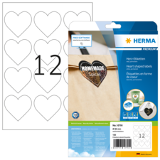 HERMA PREMIUM A4 hjärtformade etiketter