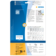 Rückseite einer Verpackung von HERMA mit Informationen zu Etiketten, QR-Code und Hinweisen zur kostenlosen Software.
