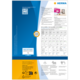 HERMA Produktinformationen mit QR-Code, Software-Hinweisen und Anleitungen zur Verwendung von Etiketten. Enthält eine Tabelle mit Etikettengrößen.