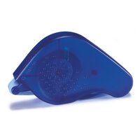 The translation of "Blauer Klebespender" from German to Swedish is "Blå tejphållare.