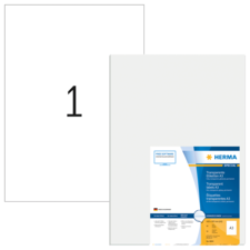 HERMA SPECIAL A4 Folieetiketter transparenta glasklara