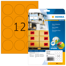 HERMA SPECIAL A4 Neon-etiketter