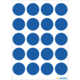 Blatt mit 24 blauen, gleichmäßig angeordneten Kreisen auf weißem Hintergrund.